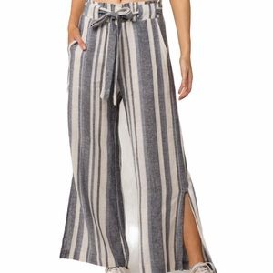 INDIGO REIGN STRIPED WIDE LEG PANTS SIZE LARGE